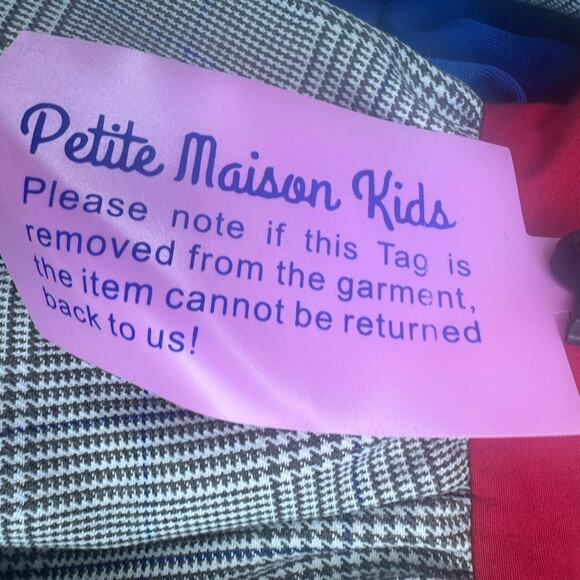 Petite Maison NRW kids Georgina Tartan Print Girl Romper 18m Christmas holiday - Picture 11 of 15